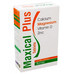 MAXICAL PLUS TO HELP MAINTAIN BONES ( CALCIUM + MAGNESIUM + VITAMIN D3 + ZINC ) DIETARY SUPPLEMENT 30 TABLETS